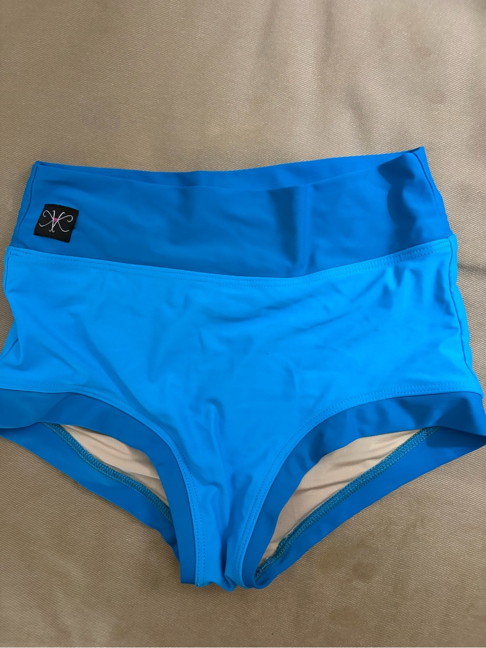 Kandi Kouture Blue Dance Shorts High Waist Size TXS 0/2